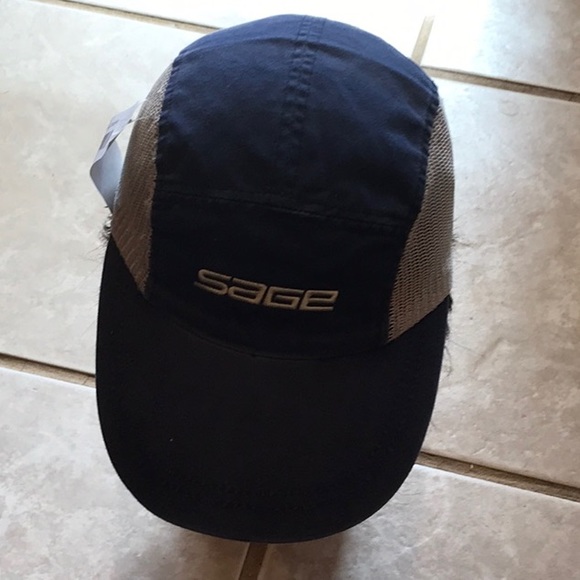 Sage Accessories Sage Fly Fishing Rod And Reels Blue Hat With Mesh